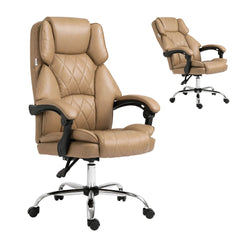 Artiss Executive Office Chair Leather Recliner Espresso