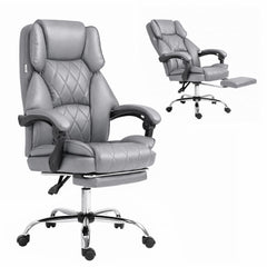 Artiss Executive Office Chair Footrest Grey