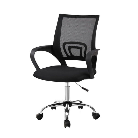 Artiss Mesh Office Chair Mid Back Black