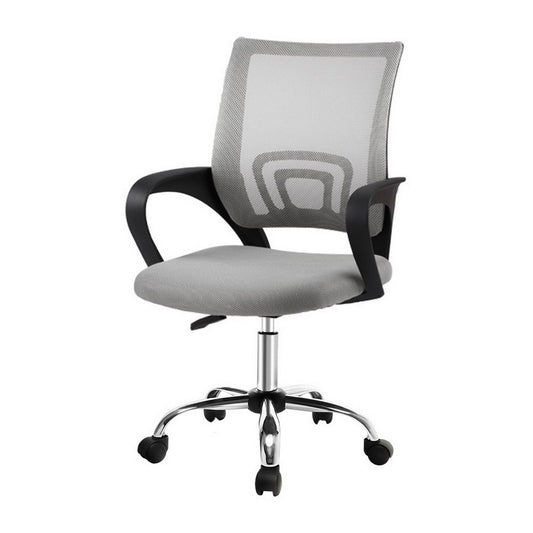 Artiss Mesh Office Chair Mid Back Grey