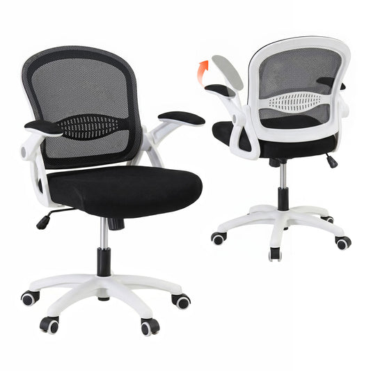 Artiss Mesh Office Chair Mid Back Black
