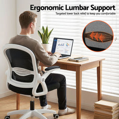 Artiss Mesh Office Chair Mid Back Black