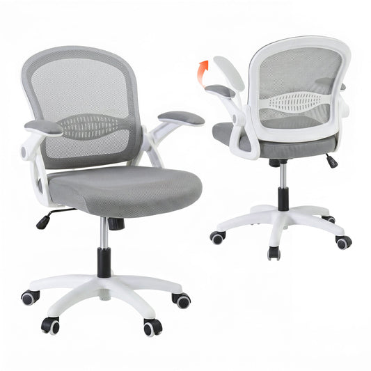 Artiss Mesh Office Chair Mid Back Grey