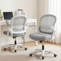 Artiss Mesh Office Chair Mid Back Grey