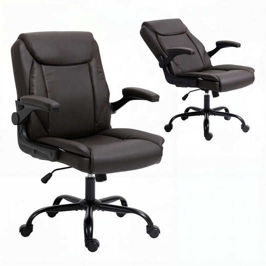 Artiss Executive Office Chair Mid Back Brwon