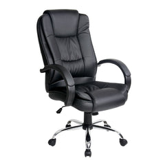 Artiss Executive Office Chair Leather Tilt Black