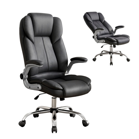 Artiss Executive Office Chair Leather Tilt Black