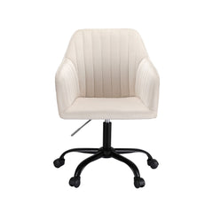 Artiss Office Chair Velvet Seat Cream