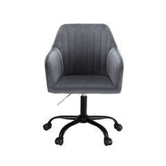 Artiss Office Chair Velvet Seat Dark Grey