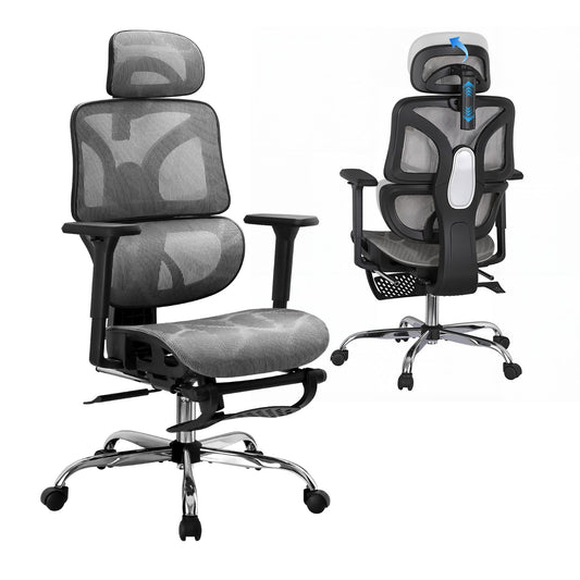 Artiss Ergonomic Office Chair Footrest Grey
