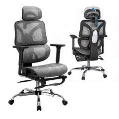 Artiss Ergonomic Office Chair Footrest Grey