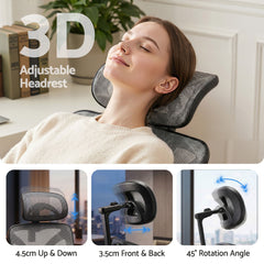 Artiss Ergonomic Office Chair Footrest Grey
