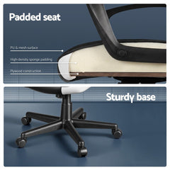 Astiss Gaming Office Chair Desk Racing Computer Chairs Executive Home Black & White