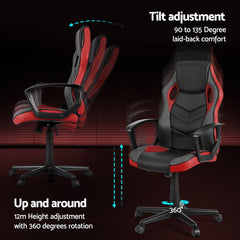 Artiss Gaming Office Chair Computer Chairs Red