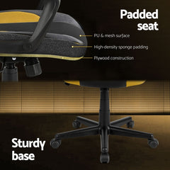Artiss Gaming Office Chair Computer Executive Racing Chairs High Back Yellow