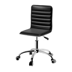 Artiss Office Chair Conference Chairs PU Leather Low Back Black