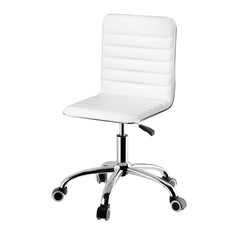 Artiss Office Chair Conference Chairs PU Leather Low Back White