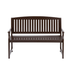 Gardeon Outdoor Garden Bench Wooden 2 Seater Lounge Chair Patio Furniture Brown
