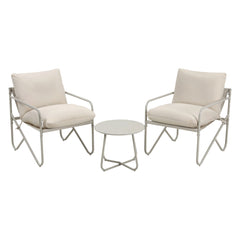 Gardeon Outdoor Bistro Set 3 Piece Patio Furniture Conversation Table and Chairs Khaki