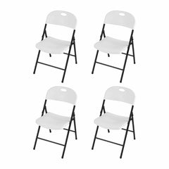 Gardeon 4PC Outdoor Dining Chairs PP Folding Chair Patio Garden Furniture White