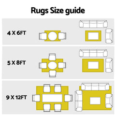 Gardeon Outdoor Rugs 274x366cm Large Carpet Reversible Area Mat PP Dual-Sided Patio Rug Bohemian