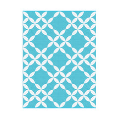 Gardeon Outdoor Rugs 274x366cm Large Carpet Reversible Area Mat PP Dual-Sided Patio Rug Light Blue