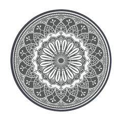 Gardeon 180CM Outdoor Rug Reversible Carpet PP Area Mat Patio Rugs Round Grey