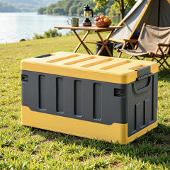 Gardeon Collapsible Outdoor Storage Box 60L Stackable Folding Camping Organizer Yellow