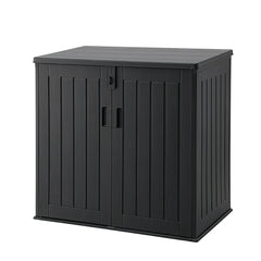 Gardeon Outdoor Storage Box 775L Container Lockable Cabinet Tool Organizer Shed Black
