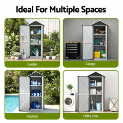 Gardeon Outdoor Storage Cabinet Garden Shed Steel Tool Lockable Cupboard Adjustable Shelves