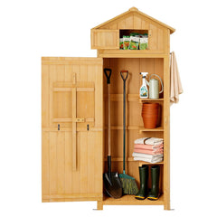 Gardeon Outdoor Storage Cabinet Cupboard Folding Table Tool Organizer Shed Adjustable