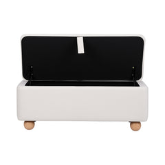 Artiss Storage Ottoman Hidden Bench Velvet Blanket Box Beige 97cm
