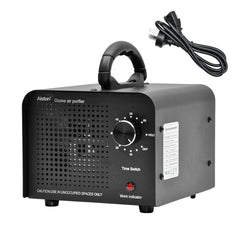 100W 0zone Generator 100000mg/h High Output Capacity O3 Air Purifier Ozone Machine with Adjustable Timer Odor Removal for Home Office Pet Smoke Black