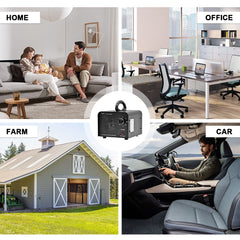 100W 0zone Generator 100000mg/h High Output Capacity O3 Air Purifier Ozone Machine with Adjustable Timer Odor Removal for Home Office Pet Smoke Black