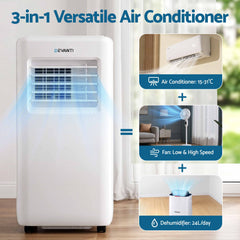 Devanti Portable Air Conditioner 9000 BTU 3-in-1 with Remote Control
