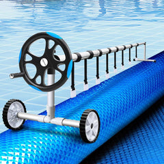 Aquabuddy Pool Cover 500 Micron 11x4.8m Swimming Pool Solar Blanket 5.5m Roller Blue