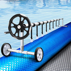 Aquabuddy Pool Cover 500 Micron 11x4.8m Swimming Pool Solar Blanket 5.5m Roller
