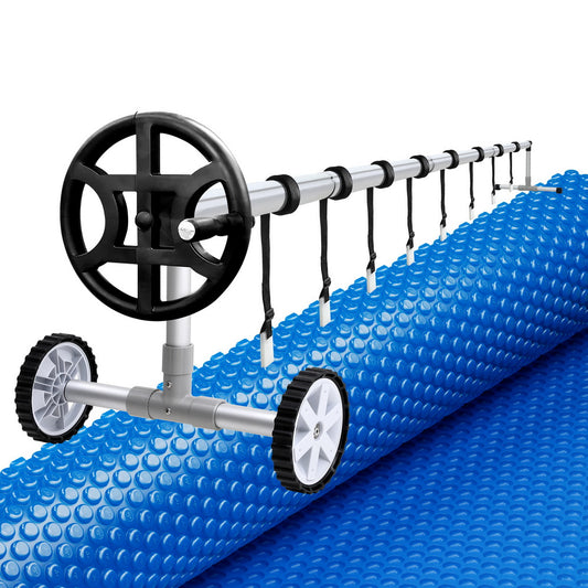 Aqua Buddy Pool Cover 600 Micron 6.5x3m w/ Roller 4m Swimming Pools Solar Blanket