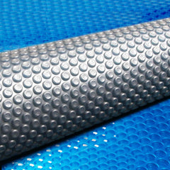 Aqua Buddy Pool Cover 500 Micron 7x4m Swimming Pool Solar Blanket Blue Silver