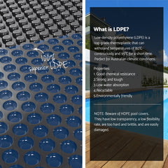 Aqua Buddy Pool Cover 600 Micron 7x4m w/ Roller 5.55m Swimming Pools Black Solar Blanket