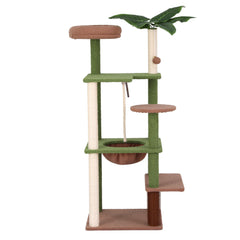 i.Pet Cat Tree Tower 152cm Jungle Multi-Level Scratching Post Leafy Canopy