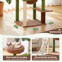 i.Pet Cat Tree Tower 152cm Jungle Multi-Level Scratching Post Leafy Canopy