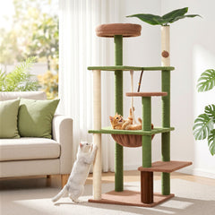 i.Pet Cat Tree Tower 152cm Jungle Multi-Level Scratching Post Leafy Canopy