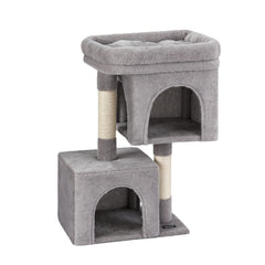 i.Pet Cat Tree 67cm Tower Scratching Post Trees Scratcher Condo House Light Grey