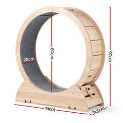 i.Pet Wooden Cat Exercise Wheel 91cm Indoor Cat Treadmill Large