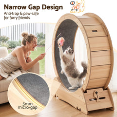 i.Pet Wooden Cat Exercise Wheel 91cm Indoor Cat Treadmill Large