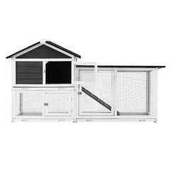 i.Pet Chicken Coop Rabbit Hutch Extra Large Wooden Run Cage House With Run Cage