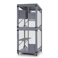 i.Pet Cat House Wooden 180cm Rabbit Hutch Pet Condo Small Dog Enclosure Cage