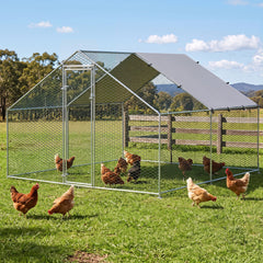 i.Pet Chicken Coop Rabbit Hutch Outdoor Run Walk in Hen Cage Ferret House 3x3x2m