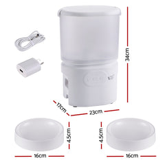 i.Pet 5L Automatic Pet Feeder Dual Bowl Smart Dispenser APP Control Cats Dogs